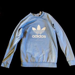 Baby blue Adidas crewneck - SUPER SOFT!
